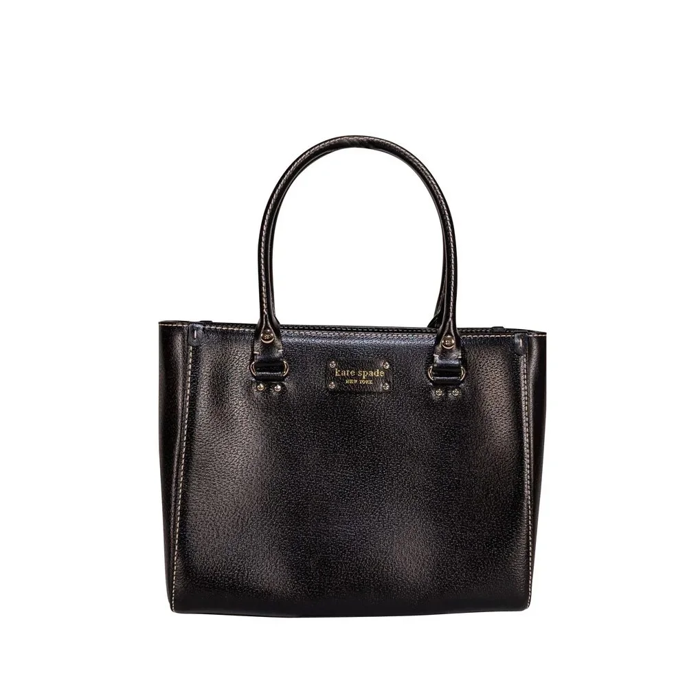Kate Spade - Black Leather Pebbled Large Handbag